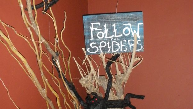 Φωτογραφία: Αράχνες και η επιγραφή Follow thw Spiders