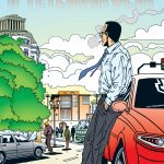 Εξώφυλλο: Κάτω από την Ακρόπολη σε ένα δρόμο της Αθήνας ένας νέος ακουμπάει σε ένα κόκκινο αμάξι καπνίζοντας. Ο Τίτλος: " Ο ΤΕΤΡΑΚΟΣΑΡΗΣ" και από πάνω τα ονόματα Νίκος Δημ. Νικολαΐδης, Κώστας Φραγκιαδάκης